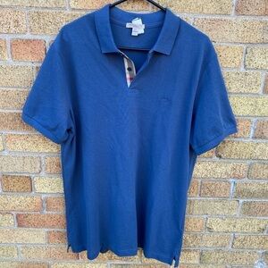 Vintage Burberry Polo Shirt XL Blue
